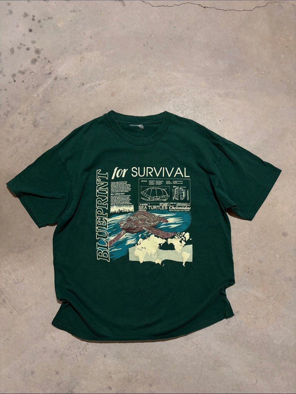 Vintage Sea Turtle Survival Guide Short Sleeve Shirt
